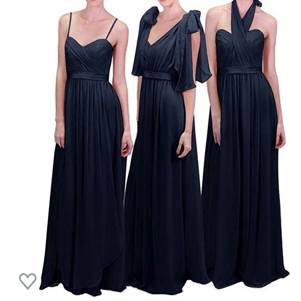NWT Navy Chiffon Infinity Bridesmaid Dress